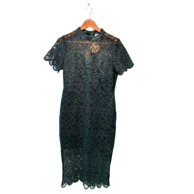 Divine Avenue Womens  Size 12 Midi Dress Green 