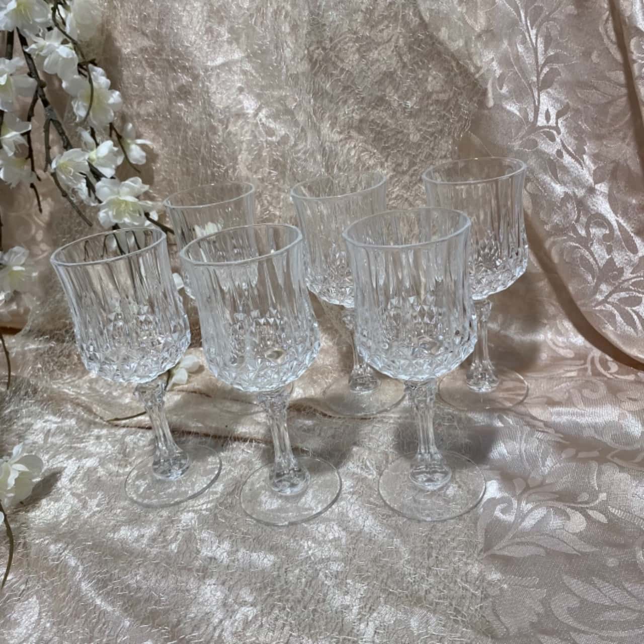 Cristal D'Arques Iroko Set 4 Bicchieri Acqua In Cristallo 32cl - Vetro Sfaccettato Stile Art Déco
