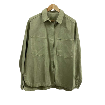 Riders by Lee Women’s  Size 10 Button Up Denim Overshirt Faded Thyme 