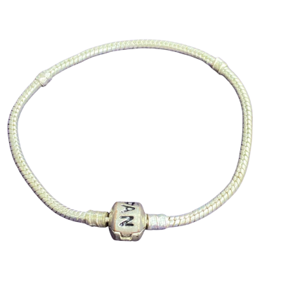  Womens Pandora COPY Bracelet. Hallmarked Stirling silver 19cm 