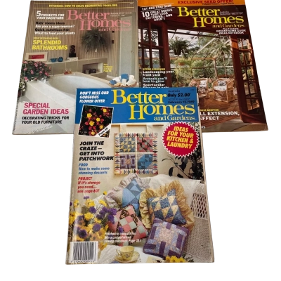 ‘Better Homes & Gardens’ - 3 Magazines From The 1980’s