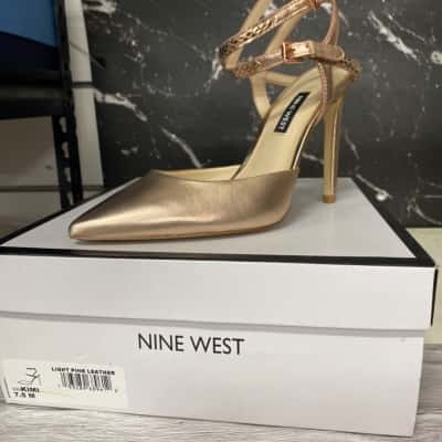 Nine West  Size 7.5 Rose Gold strappy heels new 