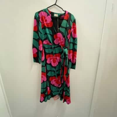 Gorman Womens  Size 8 Wrap Dress Multicoloured 