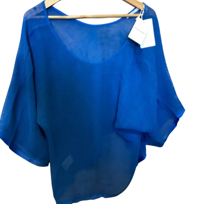 Country Road Womens  Size 12 3/4 Sleeve Shirt Blue 