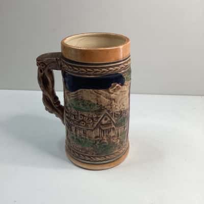 Vintage German-Style Steins. Orange lip