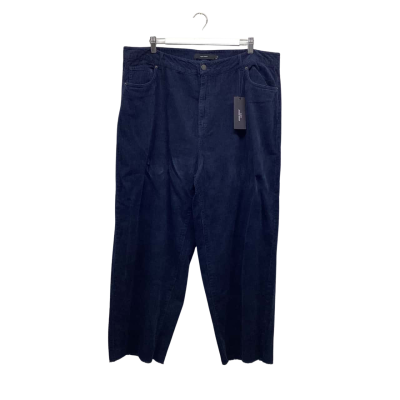 Vero Moda Womens Size UK22 Navy Blue Cotton Pants BNWT