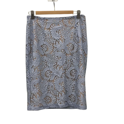 Alannah Hill Size 10 lace blue Pencil Skirt