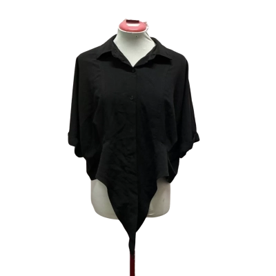 Forever 21 Womens  Size L Button Up Top Black  