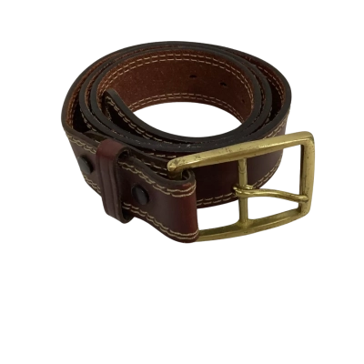 R.M.Williams Mens  Size 36 Brown Double Stitched Belt