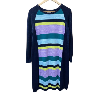 Gorman Navy Striped Pattern Dress Size M