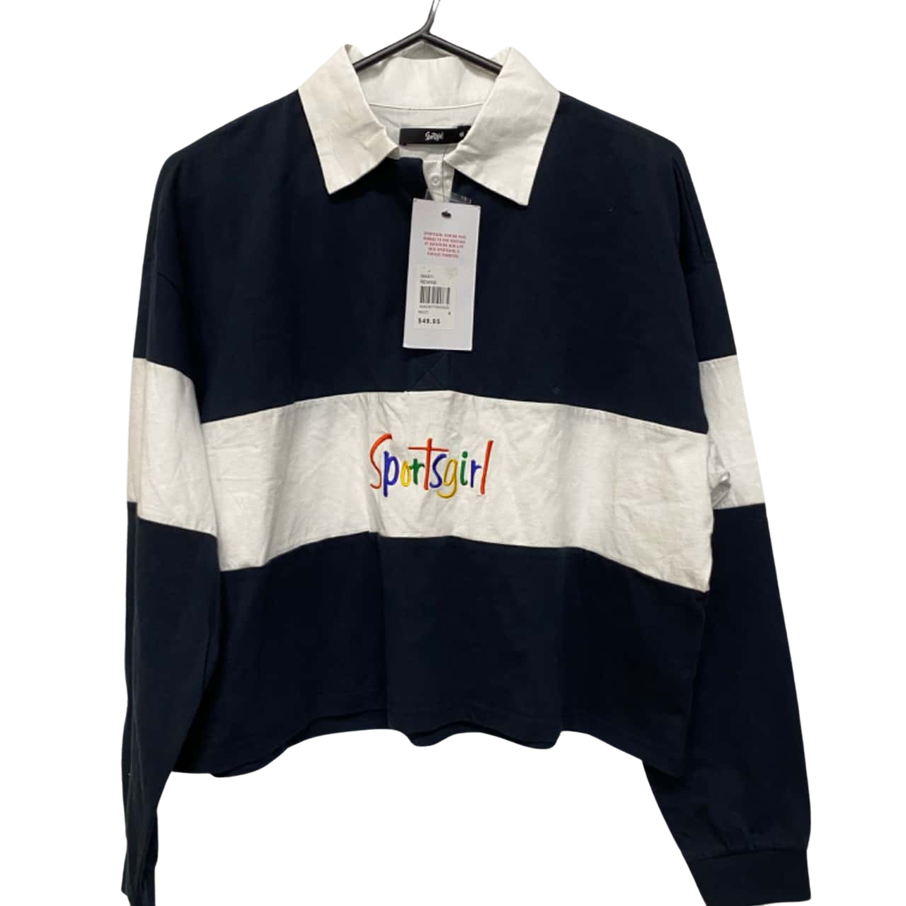 Sportsgirl Womens Size M Cropped Navy Blue / White (s)