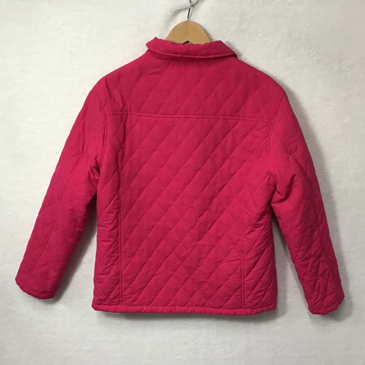 David Jones Womens Size 14 Bright Pink / Floral Trim Quilted Winter