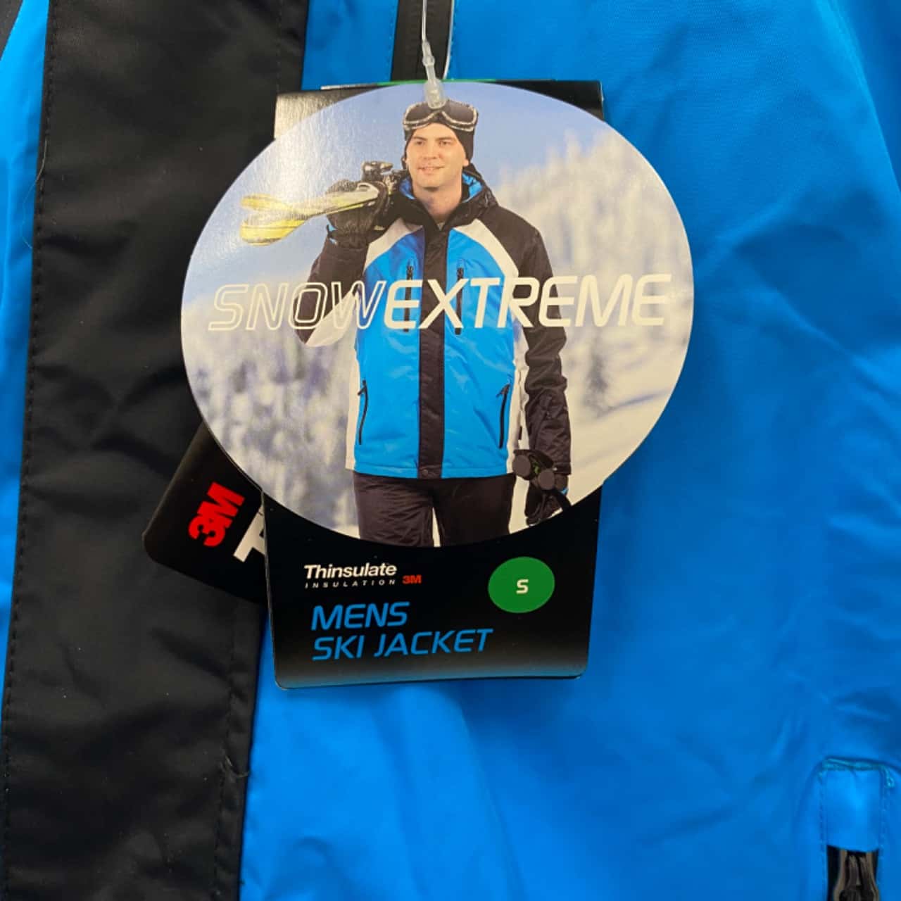 Crane Mens Ski Jacket Size S Black / Blue / White BNWT(s)