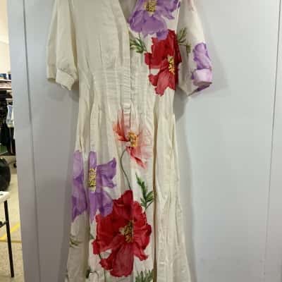 Blue Illusion Womens  Size M Party Dress Multicoloured / Pattern / White 