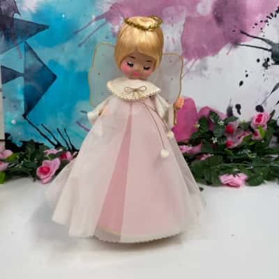 Vintage Christmas Angel 1960s Music Box