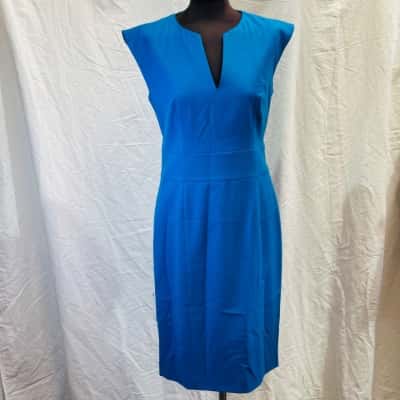 HUGO Hugo Boss Size 8 Midi Dress Blue 