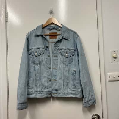 Levi's Women's Ex-Boyfriend Trucker Denim Jacket in faded blue