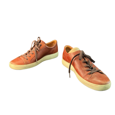 Ecco Mens Size 43 Sneakers Cognac Brown 