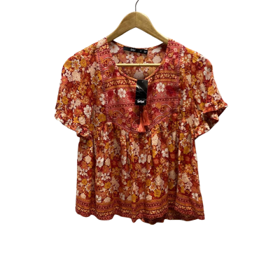 Sportsgirl Womens  Size 6 Orange Floral Top 