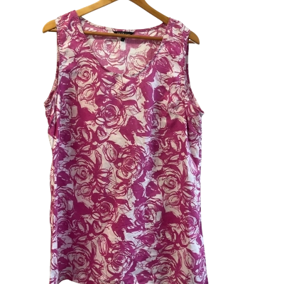 “See Saw” sleeveless top -Womens  Size 18 Pink  / White 