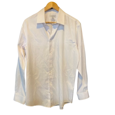  Mens SEINE Dicksons Mensland Dress Shirt Size 41 / 42 / L White 