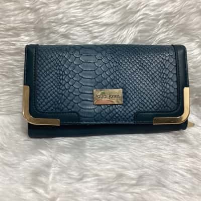 Laura Jones Womens Blue / Gold wallet 