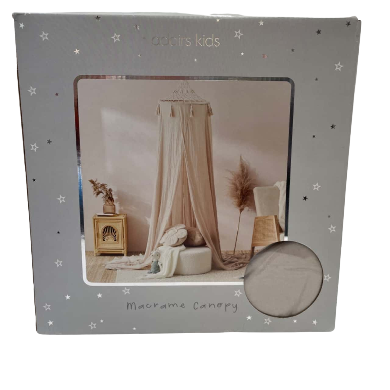 Adairs Kids Macrame Canopy. Cream(s)