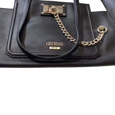 Guess Womens Handbag Black  / White 