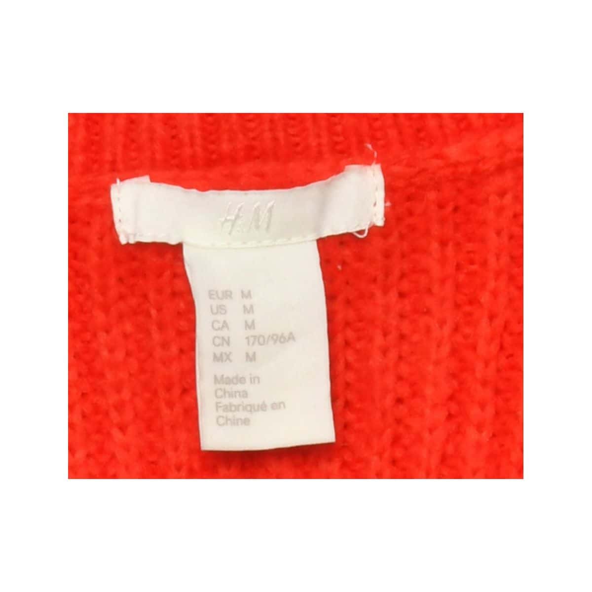 H&M Mens Size M Knit Jumper Orange (s)