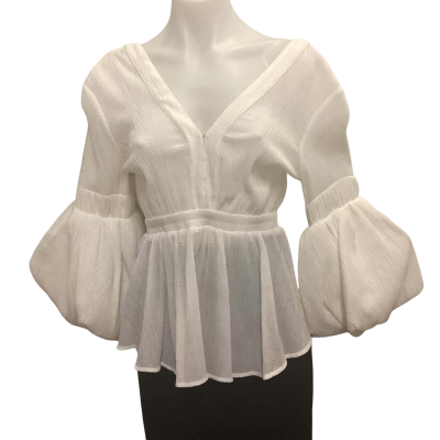 Country Road Womens  Size 6 3/4 Sleeve Top White 