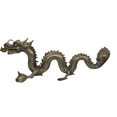 Vintage Large Metal Dragon Sculpture 