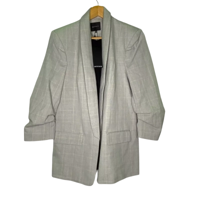 Portmans Womens  Size 16 Open Jacket Checked / Grey / Yellow 