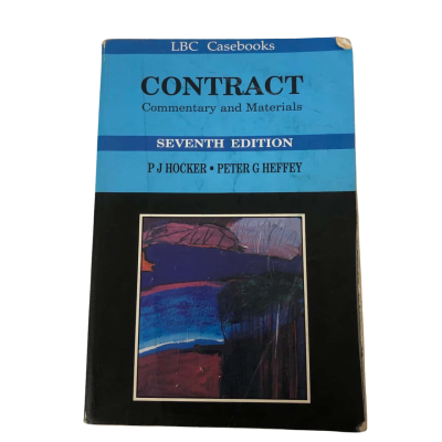 LBC Casebooks CONTRACT Commentary & Materials - PJ Hocker & Peter G Heffey