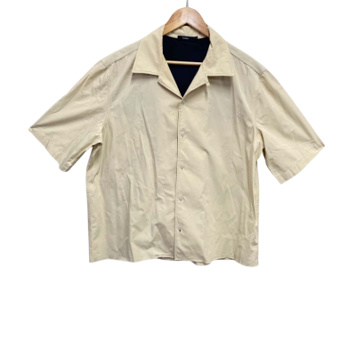 Bassike Womens  Size 4 Short Sleeve Shirt Brown 