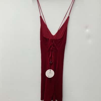 White Fox Womens Bodycon Dress Red velvet size L
