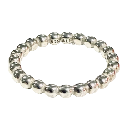 SS 925 Silver Bead Style Ring