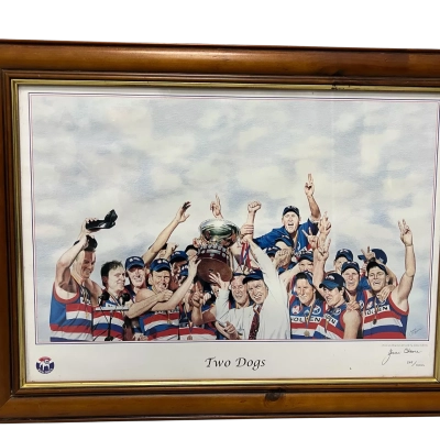 Jamie Osborne Two Dogs Central District Bulldogs Framed Print 545/1000