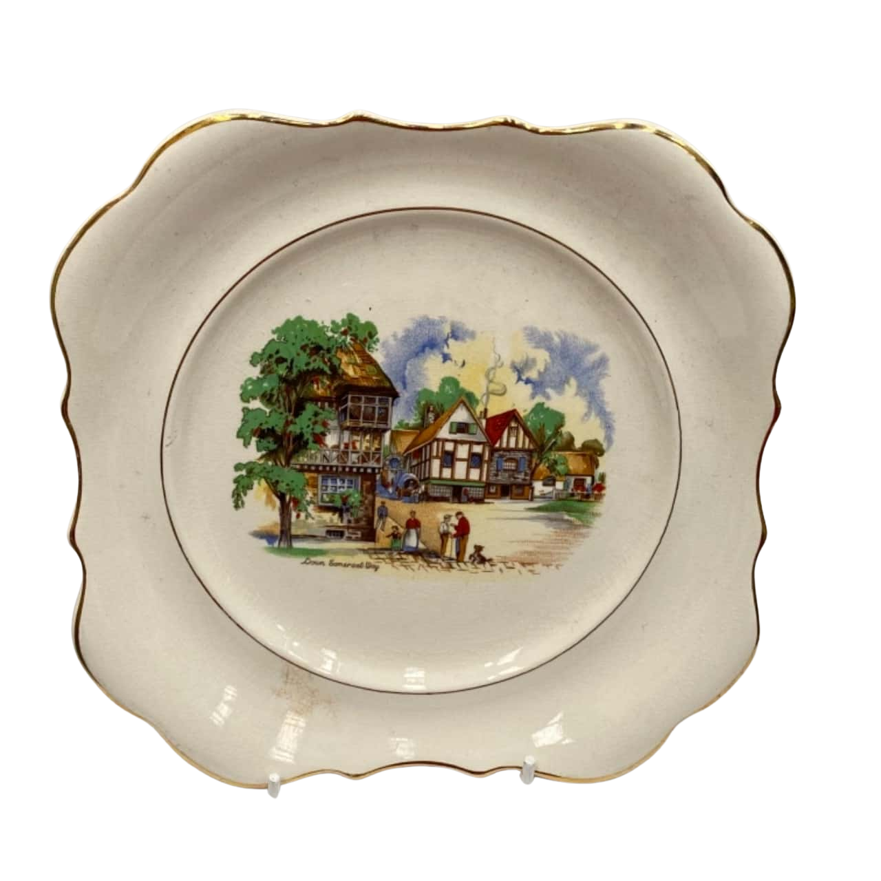 Sandland Ware "Down Somerset Way" Side Plate Plate Vintage Decorative Plate