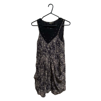  Womens  Size 8 Casual Dress / Party Dress Black  / Pattern 