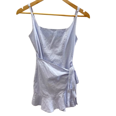 White Fox Womens  Size XS Mini Dress / Wrap Dress Blue 