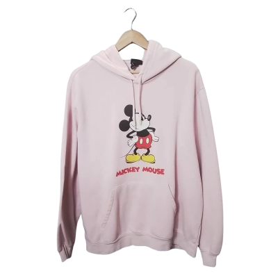  H&M Womens Size XL Mickey Mouse Hoodie Pink  