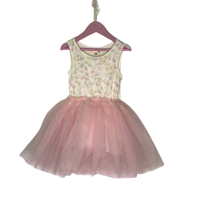 Minihaha Kids  Size 3 Floral / Off White / Pink  Dress
