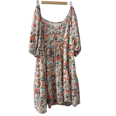 Orange Sherbet Floral Dress - Size 12