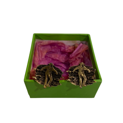 Mens Vintage 70’s Cufflinks Gold Tone and Metal