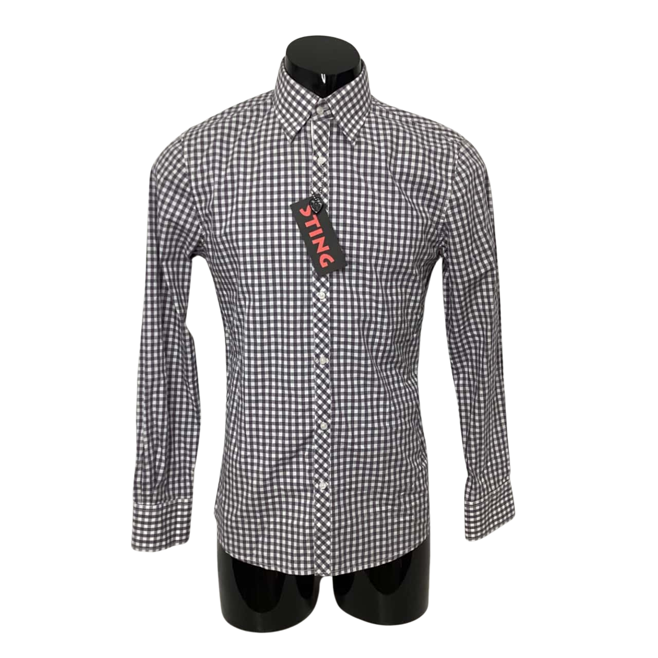 STING Mens Flannel Blue / Checked button up.