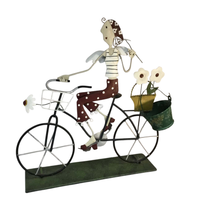 Wire Woman on Bike Approx 29 x 29cm
