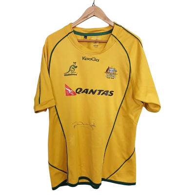 Wallabies Rugby Union Jersey/ Shirt KooGa signed by Phil Waugh mens size XL