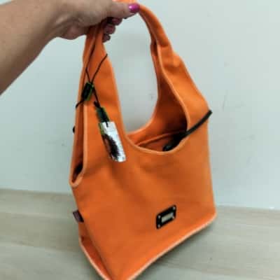Saldarini 1882 Womens Orange Canvas Bag NWT 