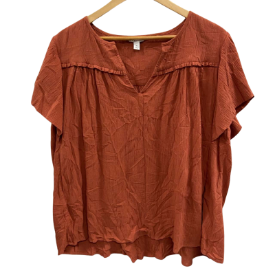 Country Road Women's Size 14 Short Sleeve Top Brown 