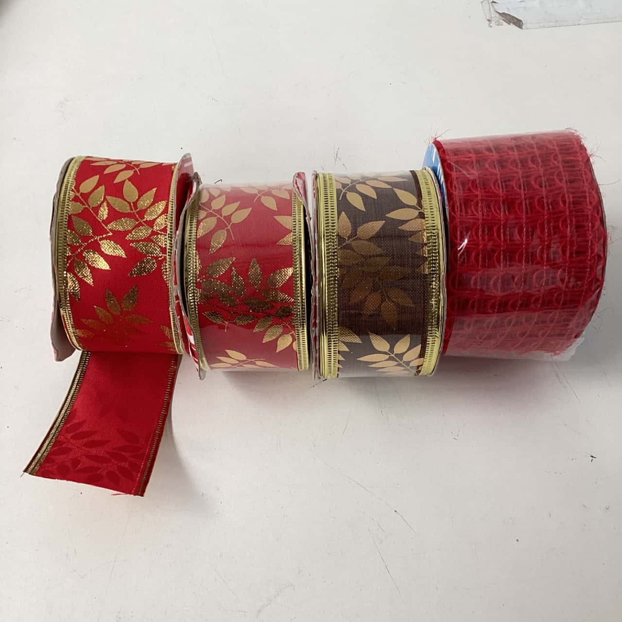 Assorted Christmas ribbon x 4 rolls(s) - New Without Tags | Salvos Stores